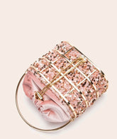 Metal Decore Drawstring clutch bag